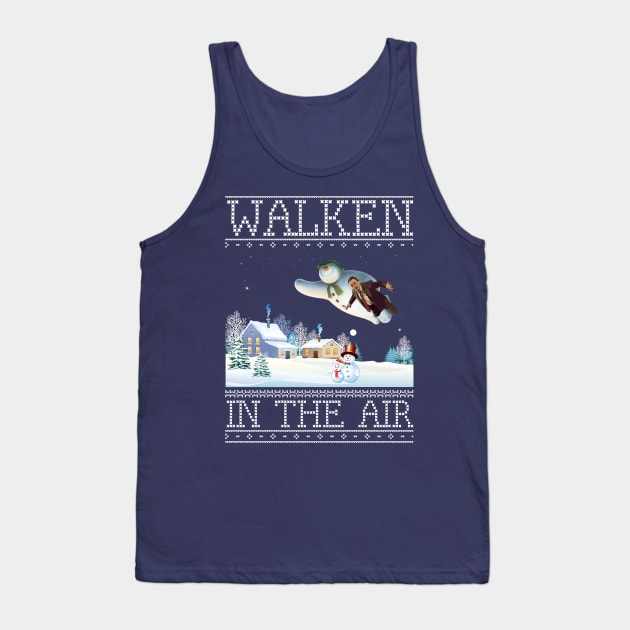 Christopher Walken In The Air Snow Man Christmas Knit Tank Top by Rebus28